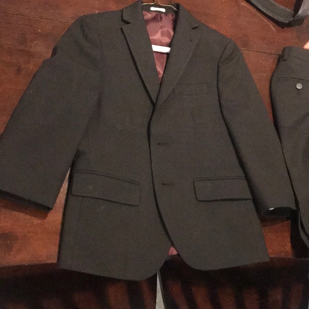Boys Black suit *worn once* size 10 jacket, size 8 pants